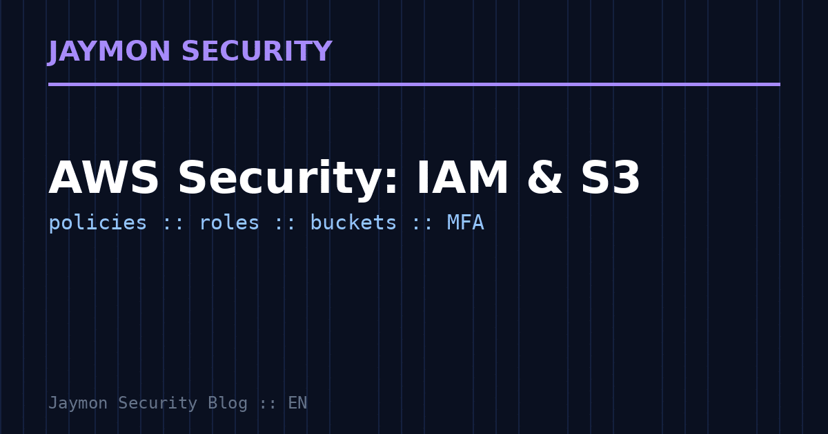 AWS security IAM and S3: auditing policies and buckets