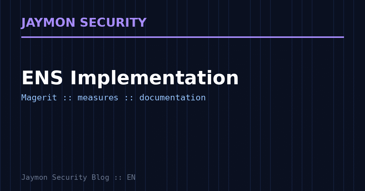 ENS implementation - Jaymon Security
