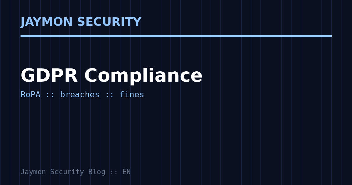 GDPR compliance for businesses - Jaymon Security