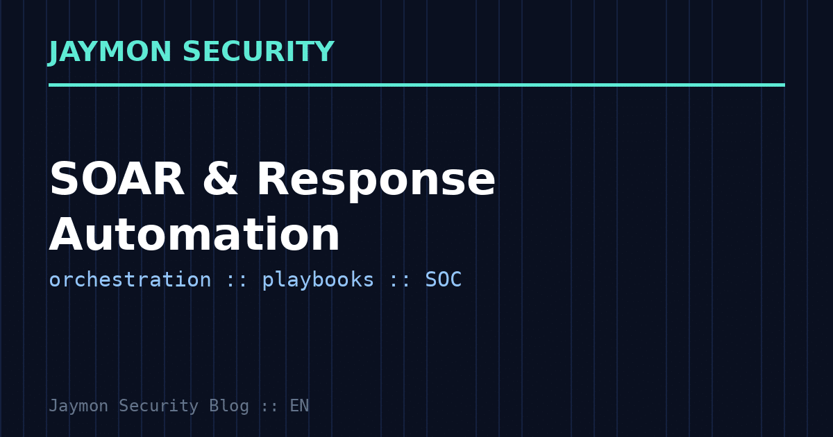 SOAR incident response automation: playbooks in the SOC